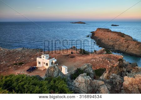 View To The House Of Workers Of The Coastline And Kleides Islands. Afroditi Akraia. Dipcarpaz, Natio
