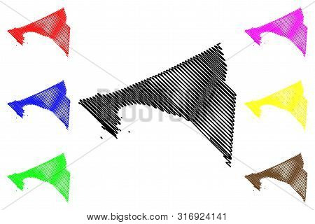 Dakar Region (regions Of Senegal, Republic Of Senegal) Map Vector Illustration, Scribble Sketch Daka