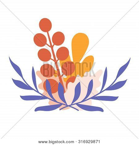 Collection Beautiful Colourful Autumn Leaves Isolated On White Background. Rasterized Copy