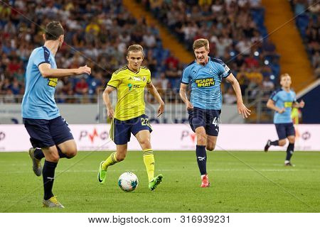 Rostov-on-don, Russia - August 12, 2019: Aleksandr Zuev Of Fc Rostov In Action During The Russian Pr