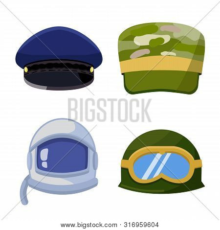 Vector Design Of Army And Officer Symbol. Collection Of Army And Soldier Stock Vector Illustration.