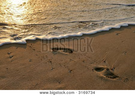 Spuren auf Sand
