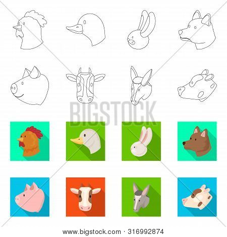 Vector Design Of Agriculture And Breeding Icon. Set Of Agriculture And Organic Vector Icon For Stock