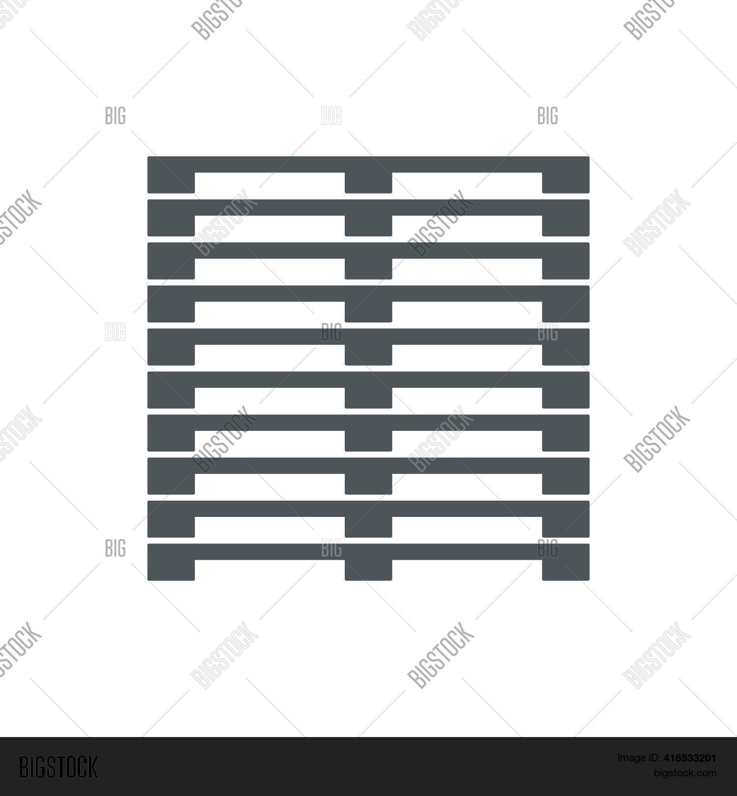 Wooden Pallets Icon Vector & Photo (Free Trial) | Bigstock
