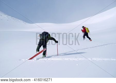 Ski tour in Godeanu Mountains, Carpathians, Romania, Europe