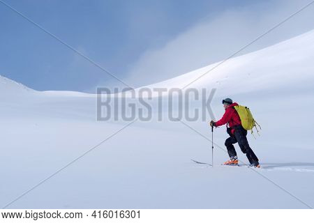 Ski tour in Godeanu Mountains, Carpathians, Romania, Europe