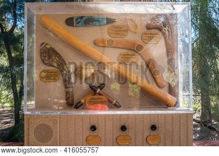 Boyce Thompson Arboretum, Az, Usa - March 15, 2020: The Stories Of The Dreamtime