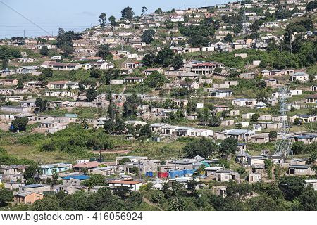 Low Cost Housing Built On Steep Sloping Land