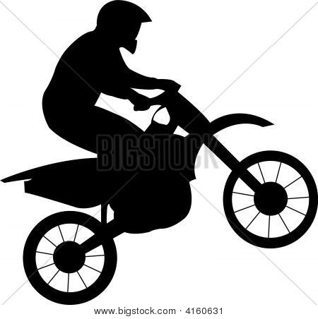 Corridore su moto