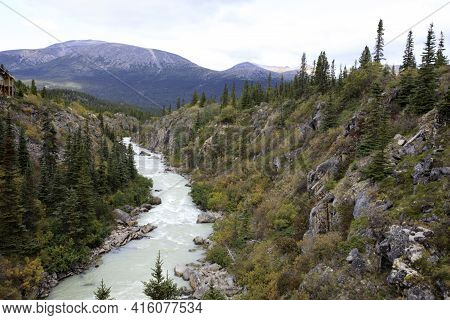 Yukon, Canada / Usa - August 10, 2019: Yukon Landscape, Yukon, Canada, Usa