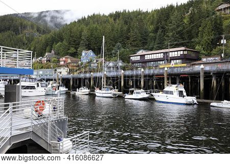 Ketchikan, Alaska / Usa - August 15, 2019: Ketchikan Town, Ketchikan, Alaska, Usa
