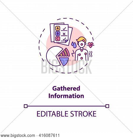 Gathered Information Concept Icon. Protocol Component Idea Thin Line Illustration. Study-level Trial