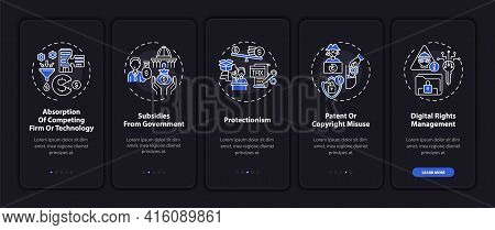 Noncompetitive Ways Onboarding Mobile App Page Screen With Concepts. Merge, Financial Support Walkth