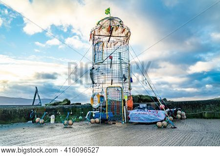 Rossbeg, Ireland - January 02 2021 : This Is Constructed By Locals For Fundraising During Christmas 