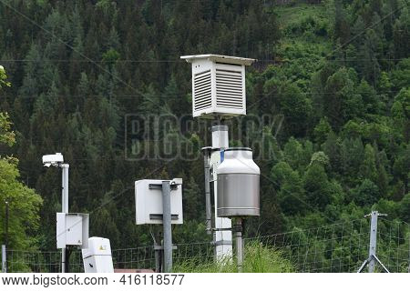 Weather Station With Different Measuring Instruments