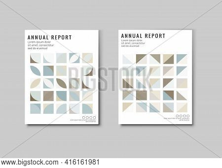 Abstract, Colorful Geometric Book Cover, Flyer Designs Set.