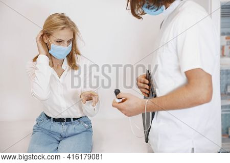 Doctor Preparing For The Medical Examination Procedure