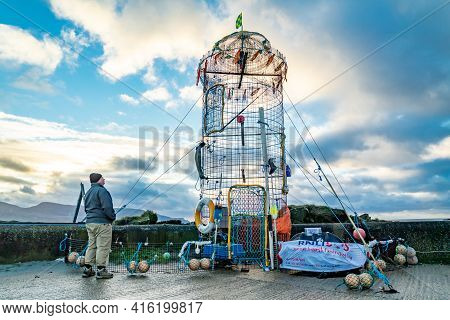 Rossbeg, Ireland - January 02 2021 : This Is Constructed By Locals For Fundraising During Christmas 