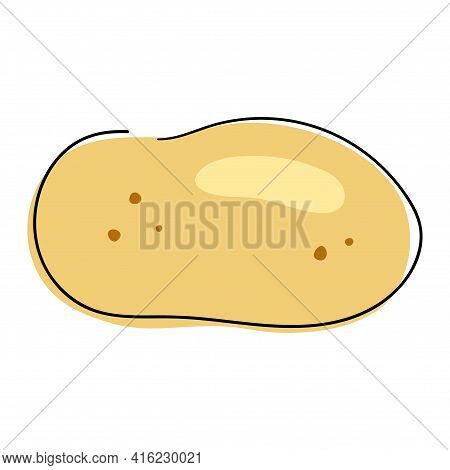 The Potato Is Drawn With One Solid Line. Healthy Vegetable. The Object Is Drawn With A Single Line I