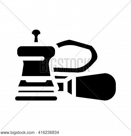 Orbital Sander Tool Glyph Icon Vector. Orbital Sander Tool Sign. Isolated Contour Symbol Black Illus