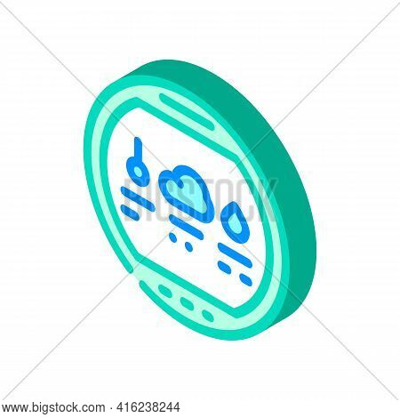 Thermohygrometer Tool Isometric Icon Vector. Thermohygrometer Tool Sign. Isolated Symbol Illustratio
