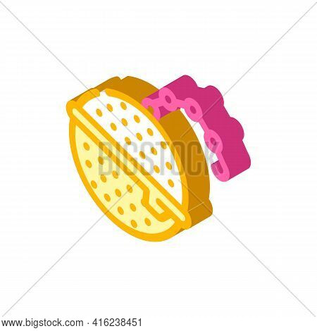 Strainer On Chain Tea Isometric Icon Vector. Strainer On Chain Tea Sign. Isolated Symbol Illustratio