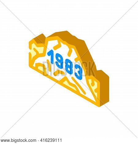 Date Of Last Eruption Isometric Icon Vector. Date Of Last Eruption Sign. Isolated Symbol Illustratio