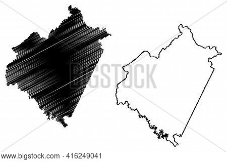 Bedford County, Commonwealth Of Virginia (u.s. County, United States Of America, Usa, U.s., Us) Map 