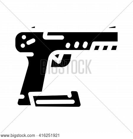 Traumatic Weapon Protest Meeting Glyph Icon Vector. Traumatic Weapon Protest Meeting Sign. Isolated 