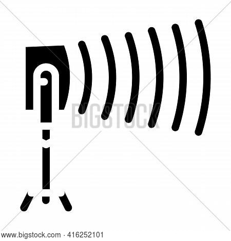 Long-range Acoustic Device Protest Meeting Glyph Icon Vector. Long-range Acoustic Device Protest Mee