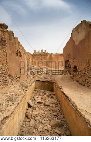 Detail Of Old Colonial Fort In Mirleft, A Small Town And Rural Commune In Tiznit Province Of The Sou