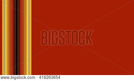 Ethnic Mexican Blanket Pattern. Vector Detailed Serape Design. Background With Copy Space For Text. 