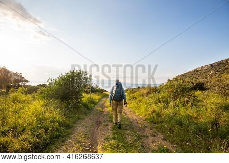 Beautiful landscapes on the Carian trail. Aegean Sea, Turkey.