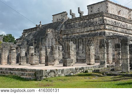The Governor's Palace (a Thousand Columns).
Mayan Archeological Site Of Chichen Itza, Yucatan, Mexic