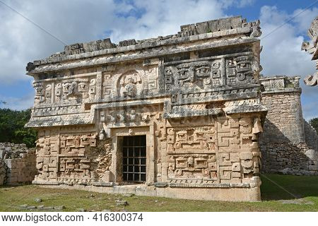Church And Temple Of Reliefs In Chichen Itza.
Mayan Archeological Site Of Chichen Itza, Yucatan, Mex