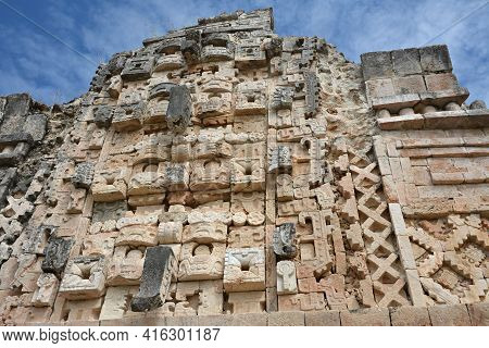 Details Of Mayan Puuc Architecture Style - Uxmal, Mexico.
Puuc Architecture Is A Maya Architectural 