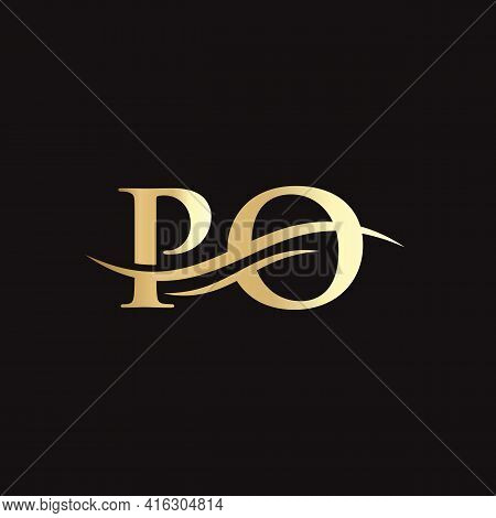 Po Letter Logo. Initial Po Letter Business Logo Design Vector Template