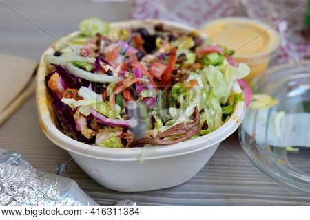 Burrito bowl Mexican take away food