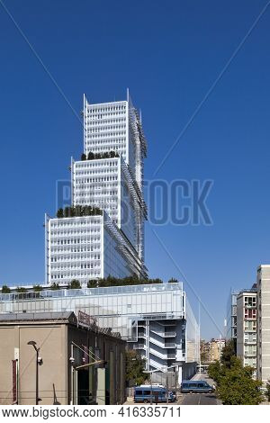 Paris, France - September 21 2020: The Tribunal De Paris Is A Courthouse Located Porte De Clichy (ba