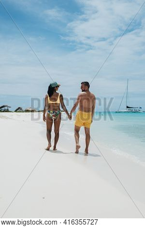Small Curacao Island Famous For Day Trips And Snorkeling Tours On White Beaches Blue Clear Ocean, Cu