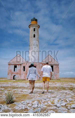 Small Curacao Island Famous For Day Trips And Snorkeling Tours On White Beaches Blue Clear Ocean, Cu