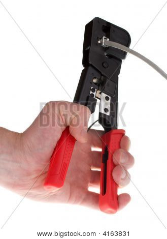 Práce s krimpovací nástroj