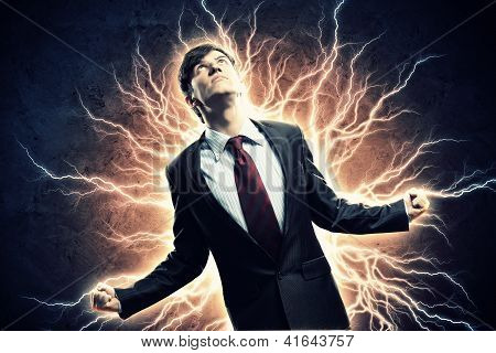 businessman in anger