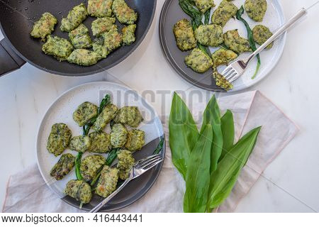 Healthy Home Made Gnocchi With Wild Garlic