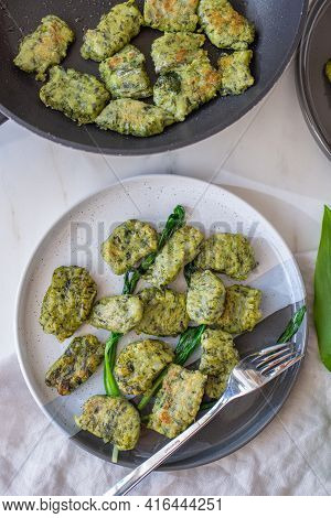 Healthy Home Made Gnocchi With Wild Garlic