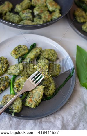 Healthy Home Made Gnocchi With Wild Garlic
