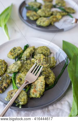 Healthy Home Made Gnocchi With Wild Garlic