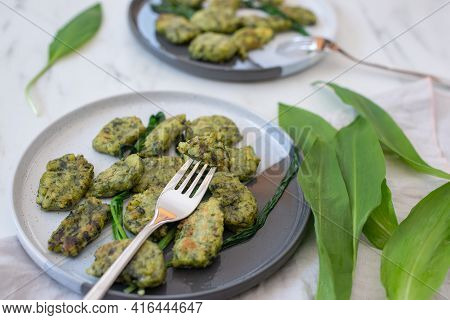 Healthy Home Made Gnocchi With Wild Garlic