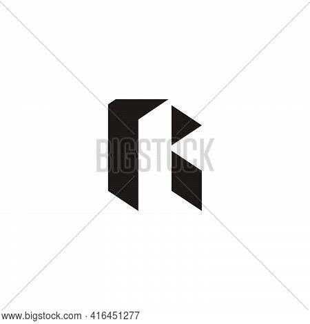 Abstract Letter Rr Simple Geometric Shape Logo Vector