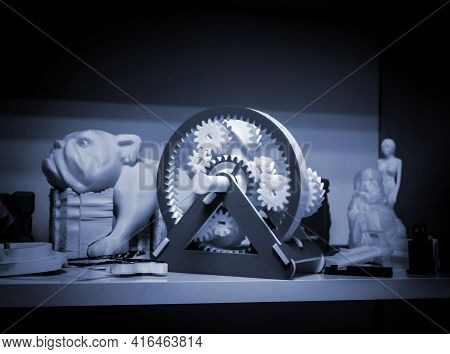 Object Different Models Printed By 3d Printer. Automatic Three Dimensional